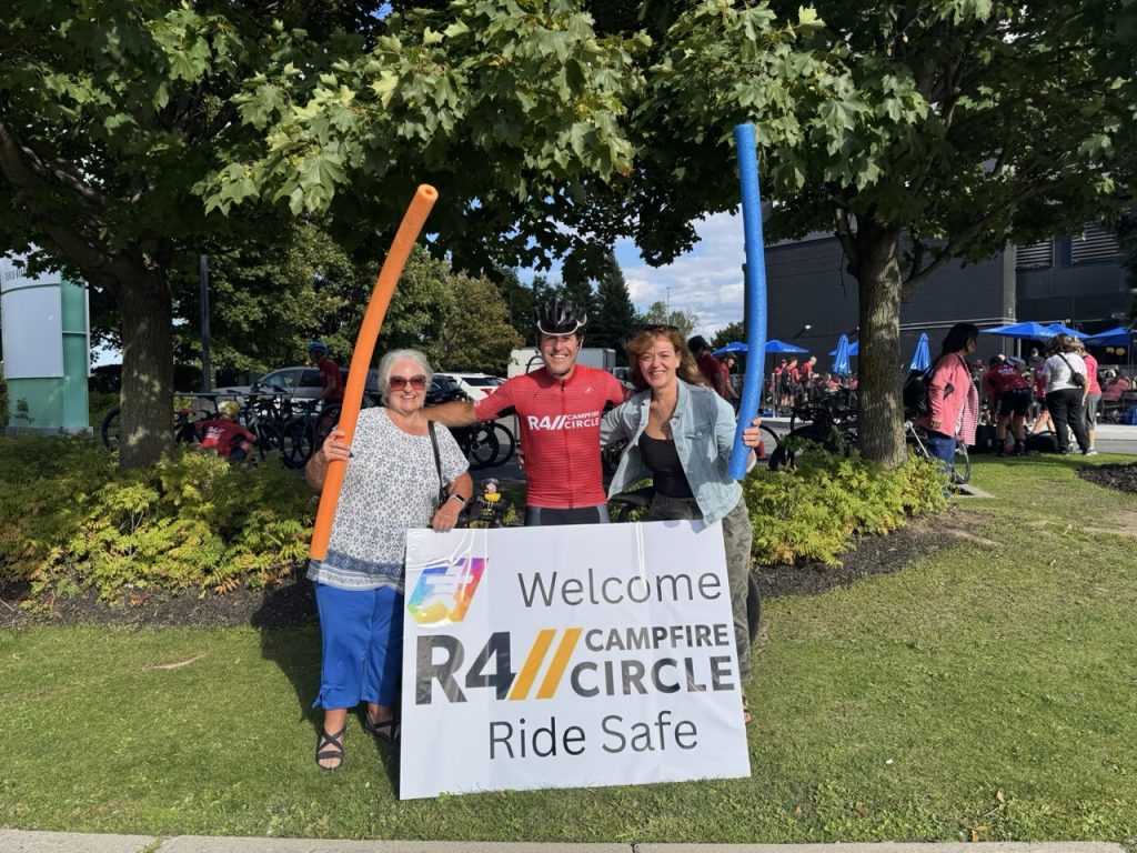 Dave with his sister and mom