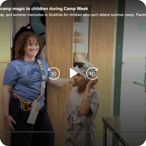 camper and staff in the hospital
