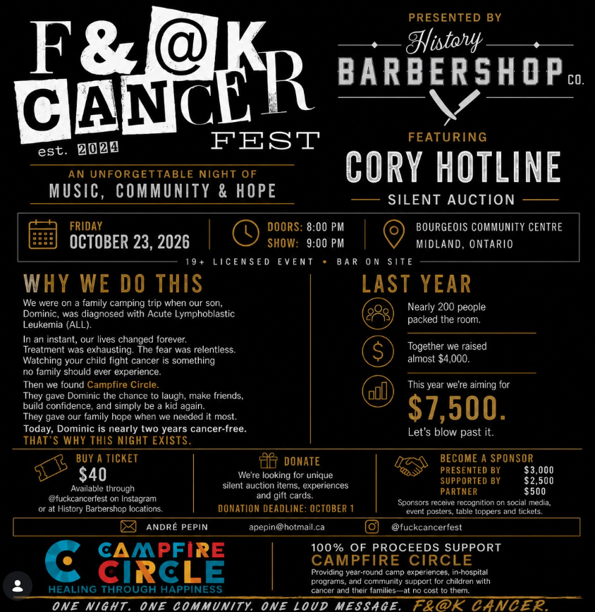 f cancer fest event poster