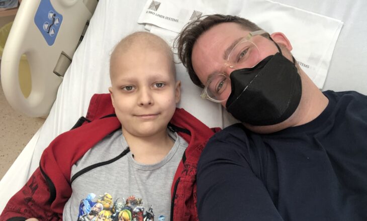 zack and dad in the hospital