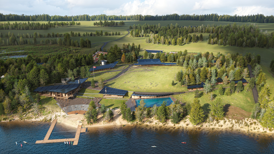 An artistic rendering of the new medical camp being built in Prince Edward County.