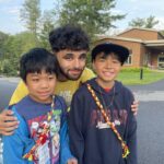 Sherry with campers at Campfire Circle Muskoka