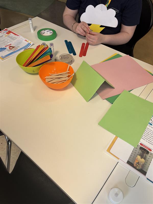 arts and crafts on a table
